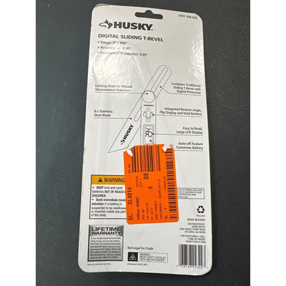 Husky Digital Sliding T-Bevel Angle Finder W/ LCD Display