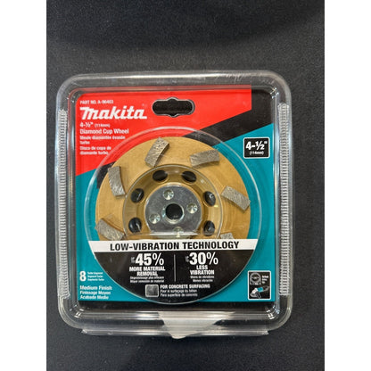 Makita 4-1/2 In. Turbo 8 Segment Diamond Cup Wheel Low-Vibration