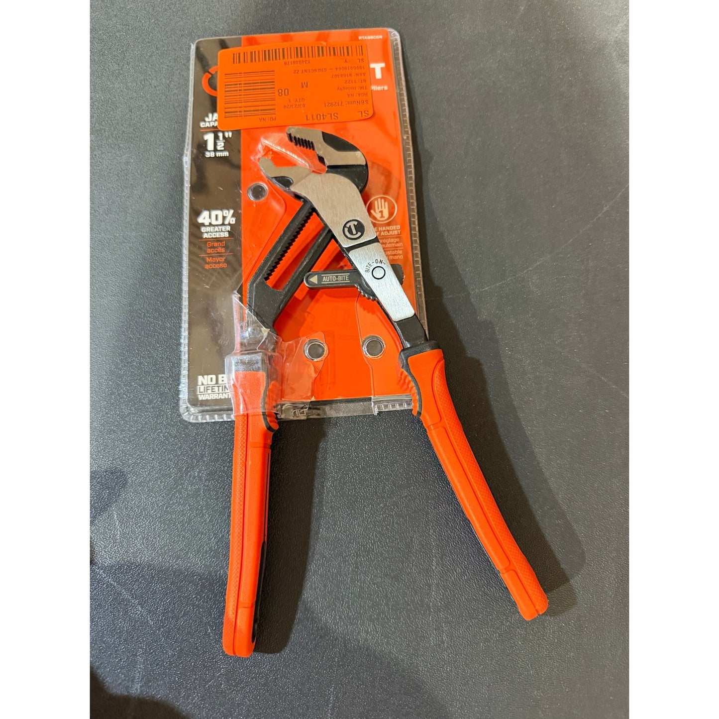 Crescent 8 in Auto-Bite Tongue Groove Pliers Open Box New