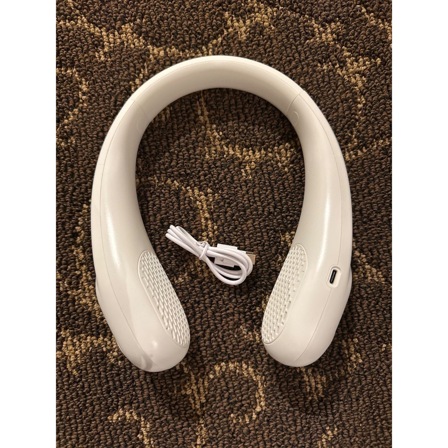 S9 Rechargeable Bladeless White Neck Fan Lightweight Cooling