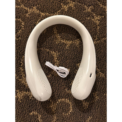 S9 Rechargeable Bladeless White Neck Fan Lightweight Cooling