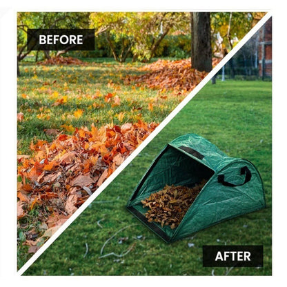 Shed Gem Leaf Collector Bag & Gardening Gloves 100L Durable Green Polypropylene