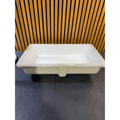 Cadeninc 27.56” x 15.75” Undermount Bathroom Sink White Ceramic (LQHE-6516) NEW