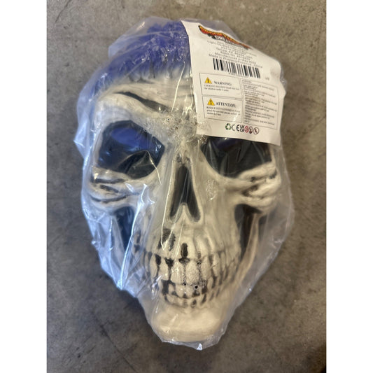 Spooktacular Creations Light-Up Blue Inferno Skull Mask New Sealed