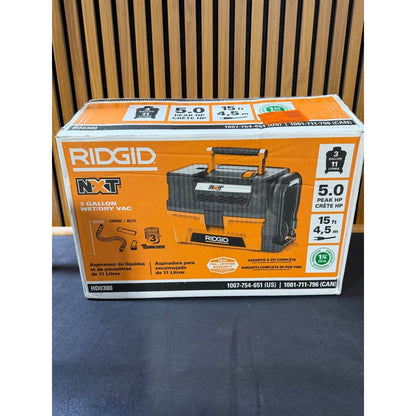 RIDGID 3 Gallon 5.0 Peak HP NXT Wet Dry Shop Vacuum Used Like New