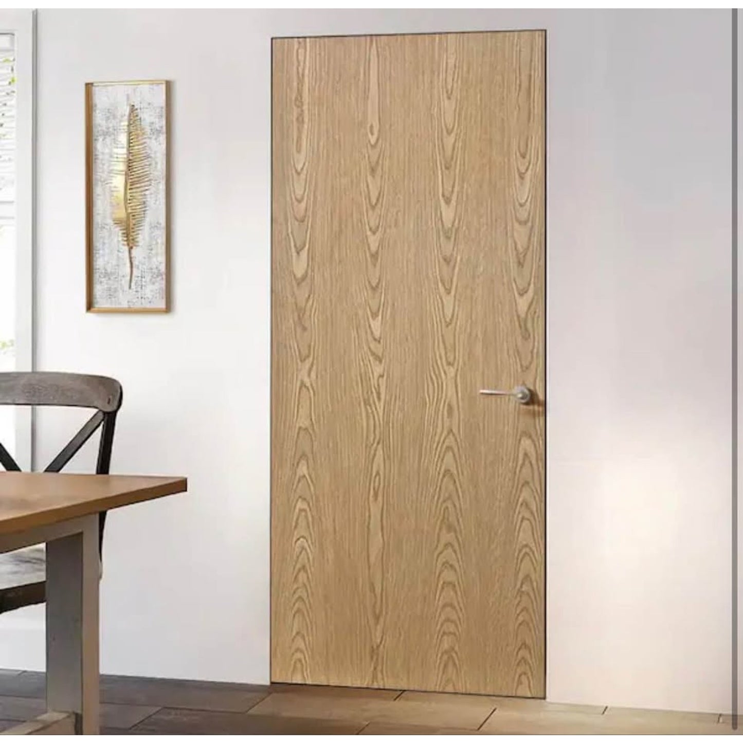 CALHOME 30” x 80” Oak Texture Flush Interior Door Slab – Hollow Core Veneer Composite – New