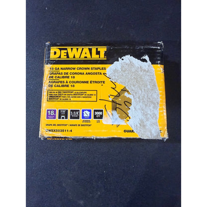 DEWALT 18 Gauge 1-1/4 in Staples Box Used Partial