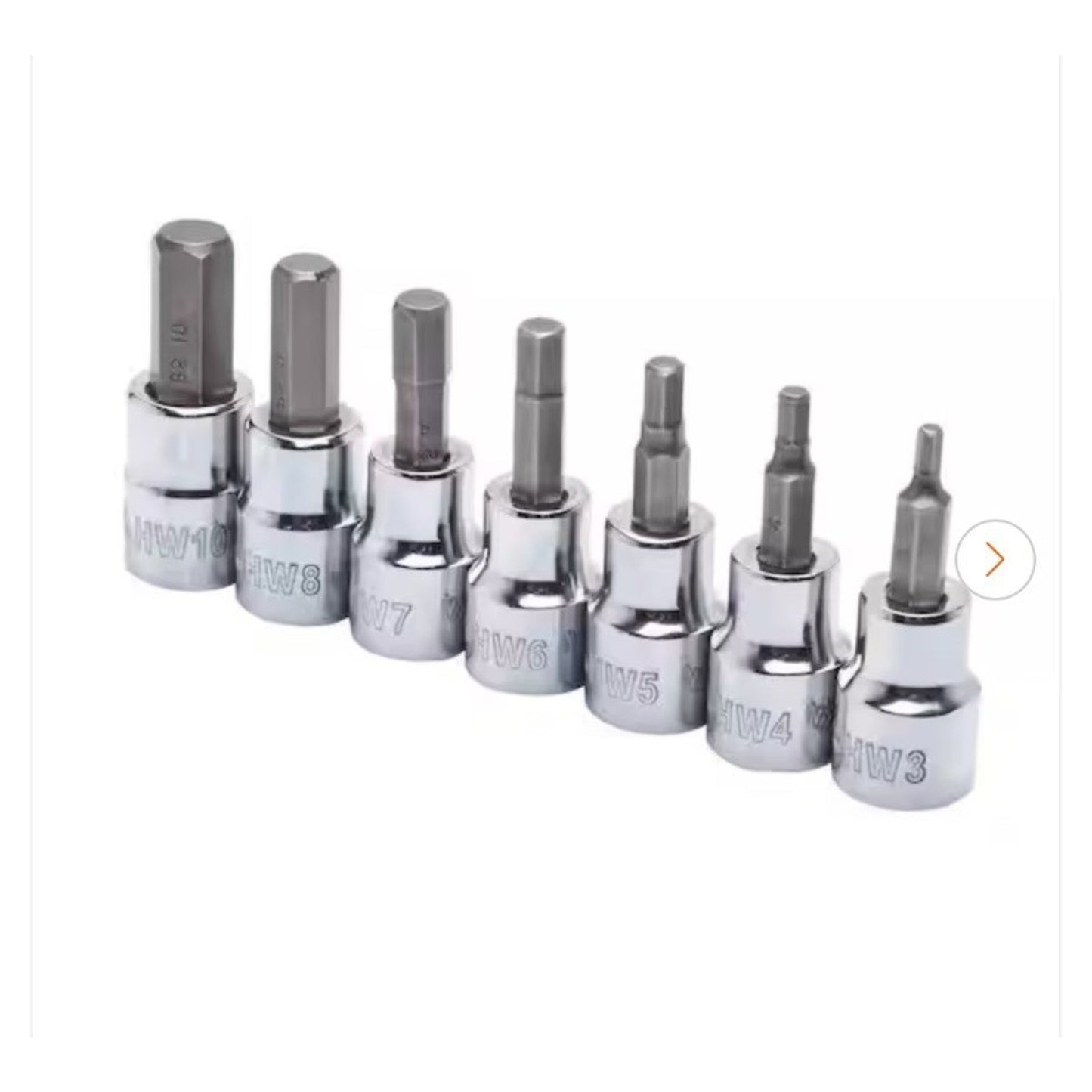 Husky 3/8 In. Drive Metric Hex Bit 7-Piece Socket Set Durable