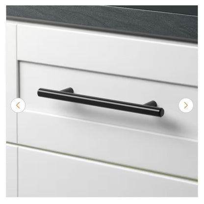 GlideRite Matte Black 5-Inch Solid Cabinet Handle Drawer Pulls 10-Pack