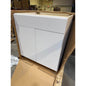 Hampton Bay Edgeley 30” Base Kitchen Cabinet (B30-EDWH) White Slab, Soft-Close, Assembled BRAND NEW