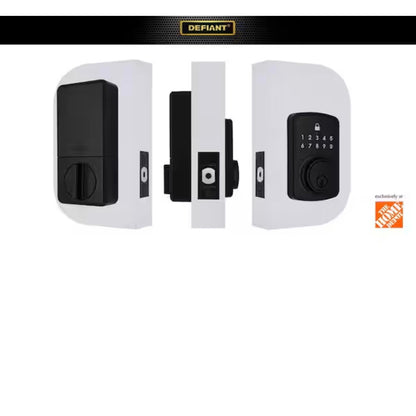 Defiant Hubspace WiFi Keypad Deadbolt Matte Black As Is