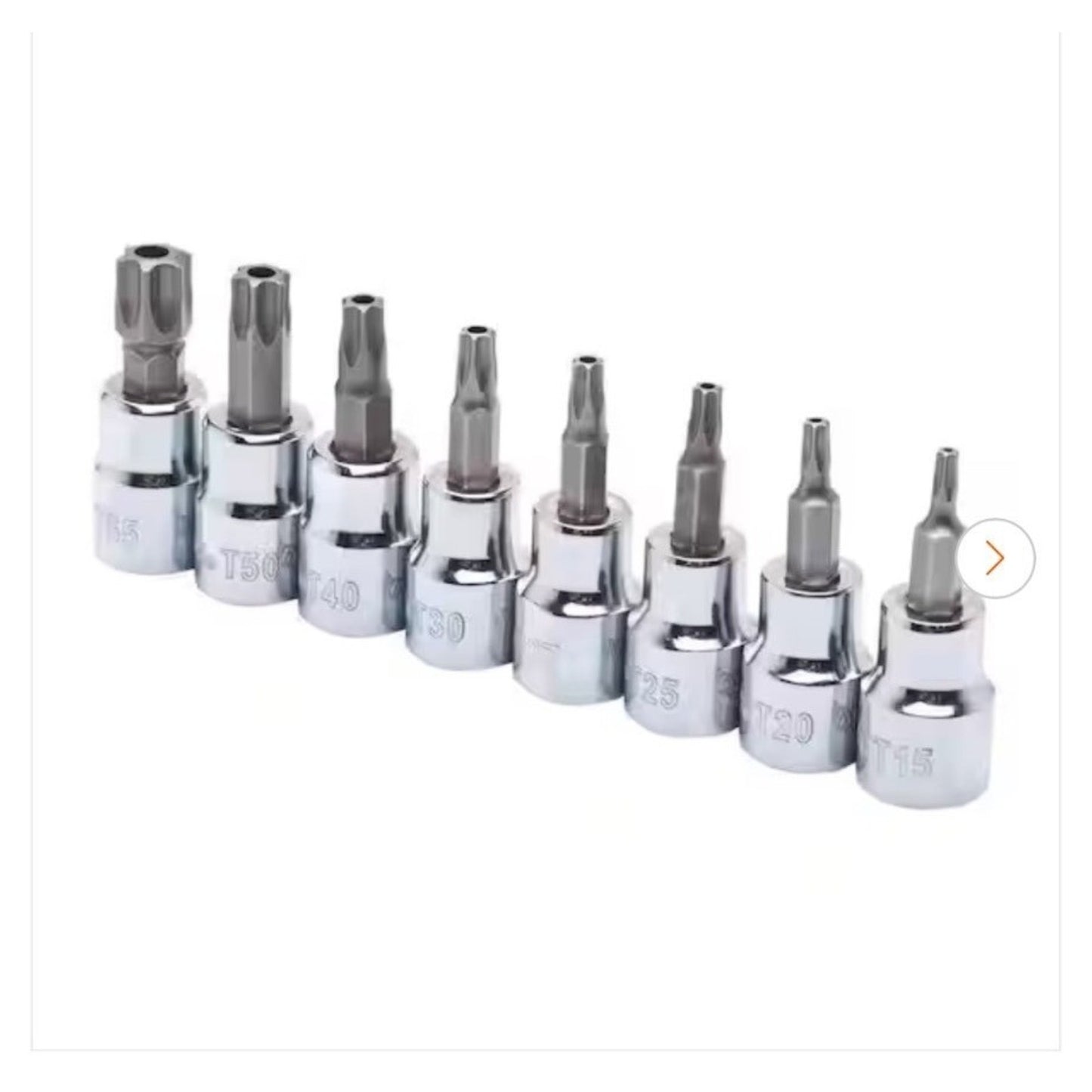 3/8 In. Drive Tamper Proof Torx Bit Socket Set 8-Piece Kit