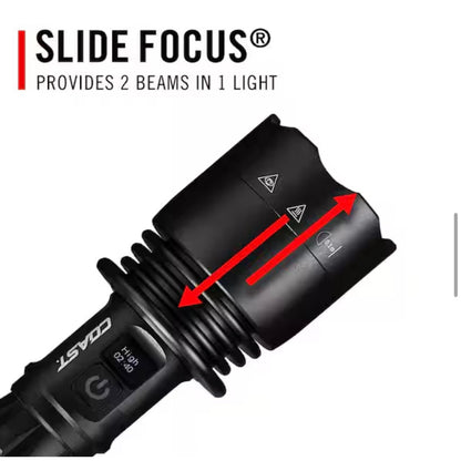 Coast XP46R 8000 Lumen Rechargeable Flashlight New LED Handheld Flashlight USB C Power Bank 31066