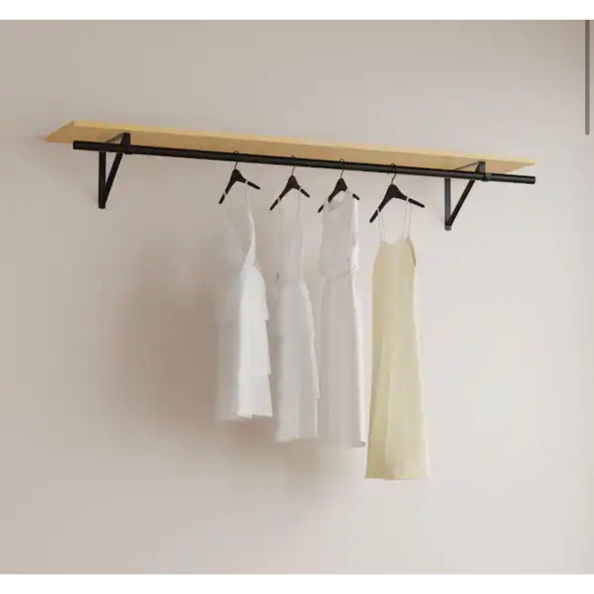 Everbilt 6 ft Matte Black Steel Hanging Closet Rod New Closet Pole