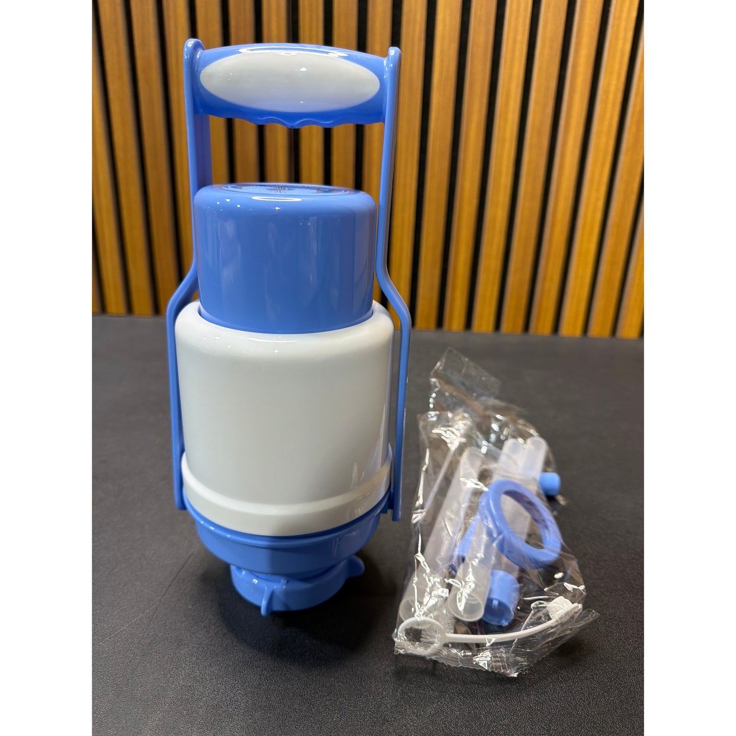 Primo Portable Manual Water Pump, Blue and White