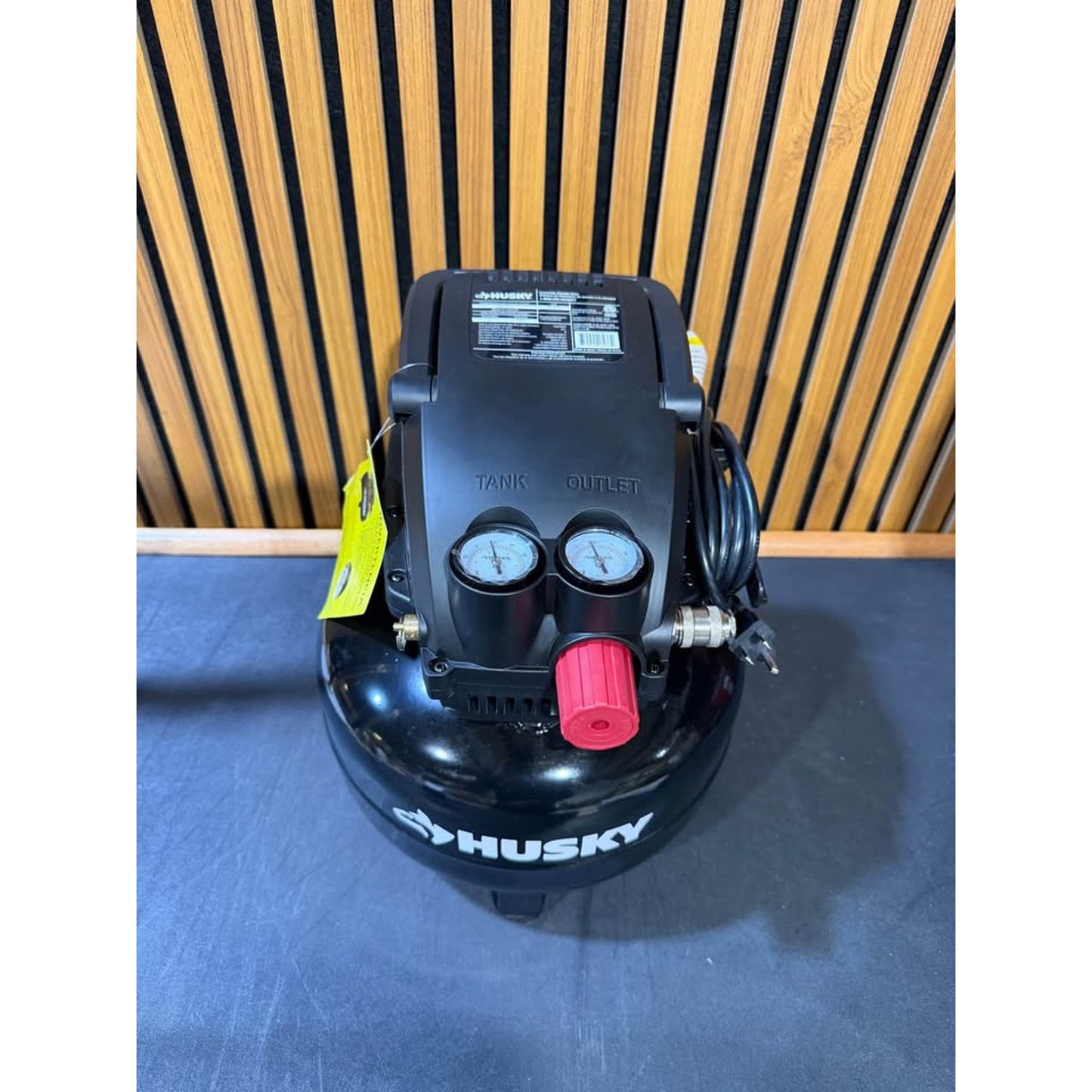 Husky 3 Gallon 120 PSI Pancake Air Compressor Used Like New No Hose