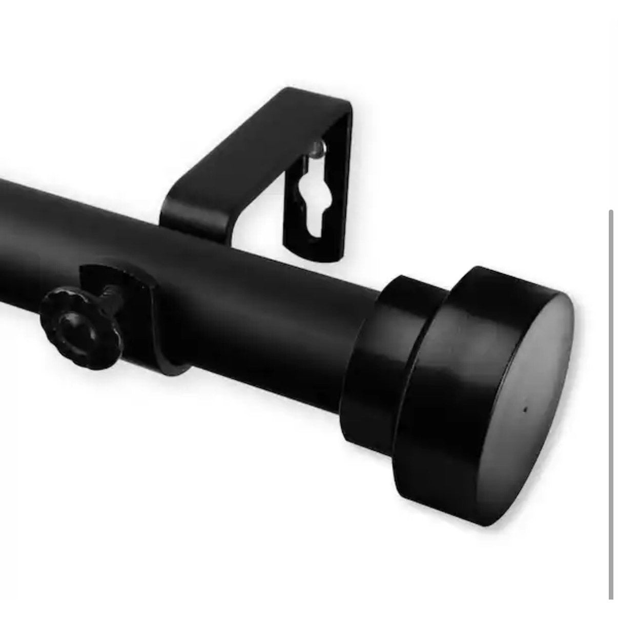 Rod Desyne Bonnet Single Curtain Rod Black 66 in to 120 in Adjustable Window Rod New
