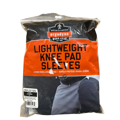 Ergodyne Proflex 525 Lightweight Knee Pad Sleeves XL Black Durable