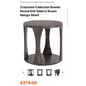 Crestview Collection Bowtie Round End Table in Brown Mango Wood
