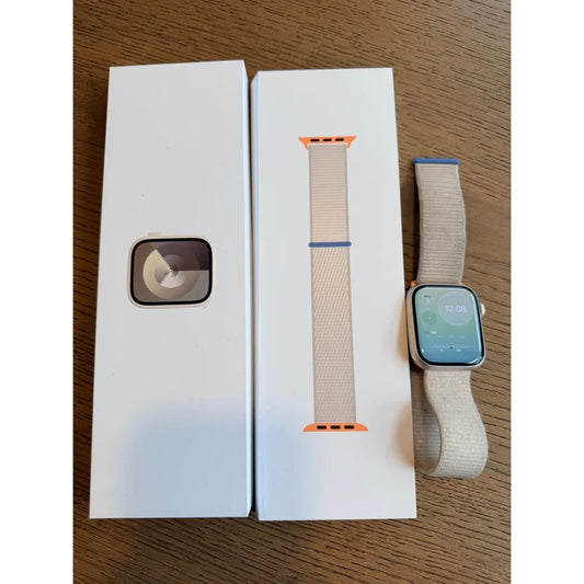 Apple Watch Series 9 45mm GPS + Cellular Starlight Aluminum Case Starlight Sport Loop