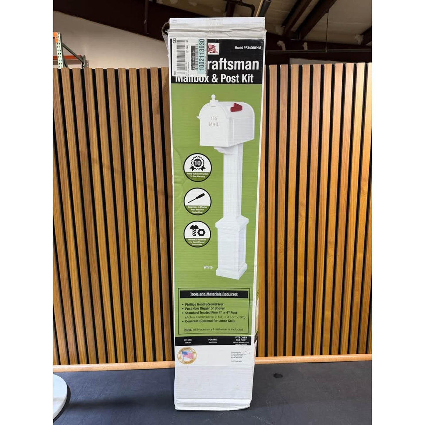 Postal PRO Craftsman Mailbox and Post Kit White New