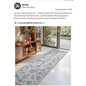 Jinchan Floral Runner Rug 2x5 Machine Washable Non-Slip Thin Blue Pattern
