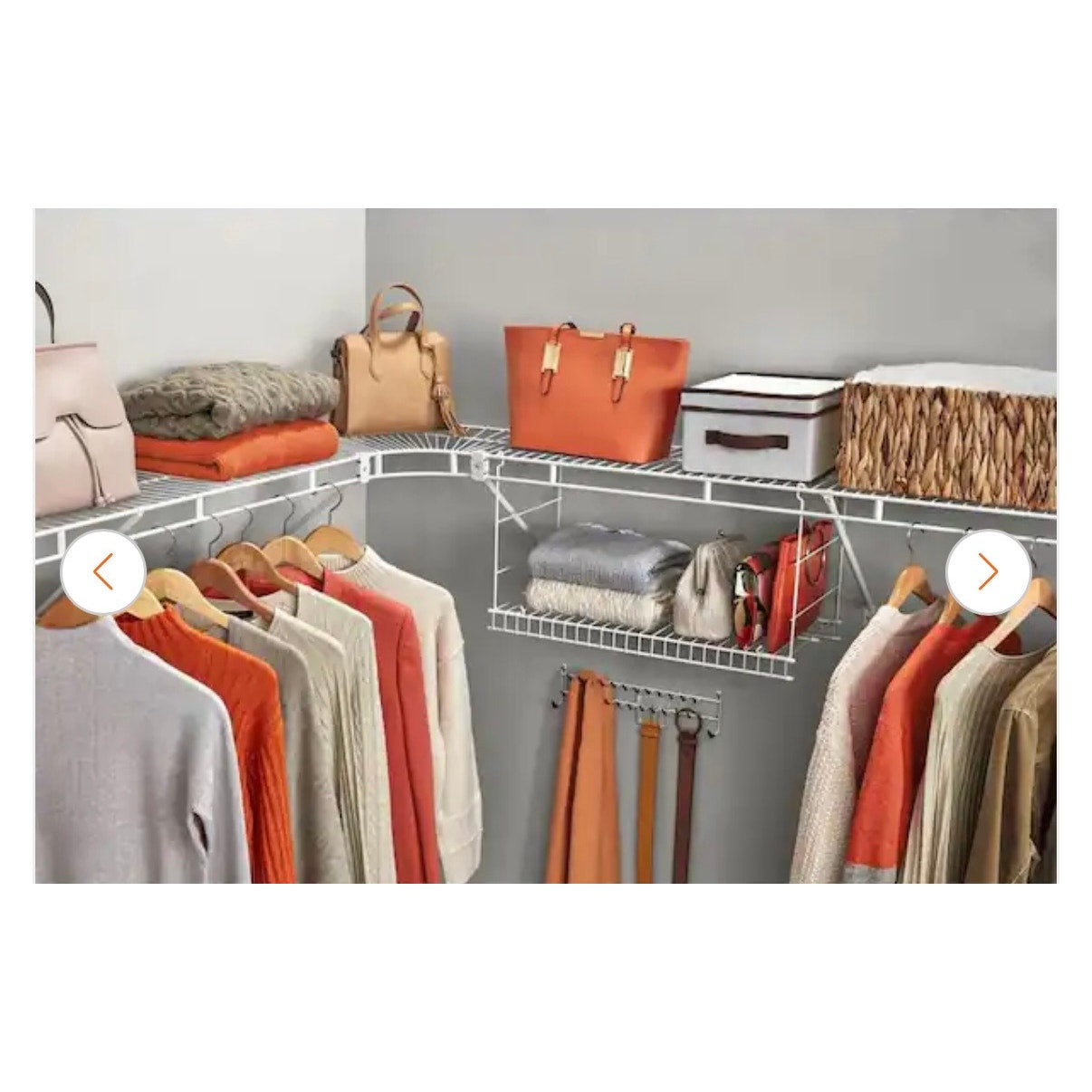 Everbilt 6 ft x 12 in Fixed Rod Wire Shelf New Closet Shelf