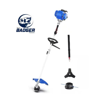 WILD BADGER POWER 31cc 4-Stroke String Trimmer + Brush Cutter Blade w Harness (WBP31BCF) NEW