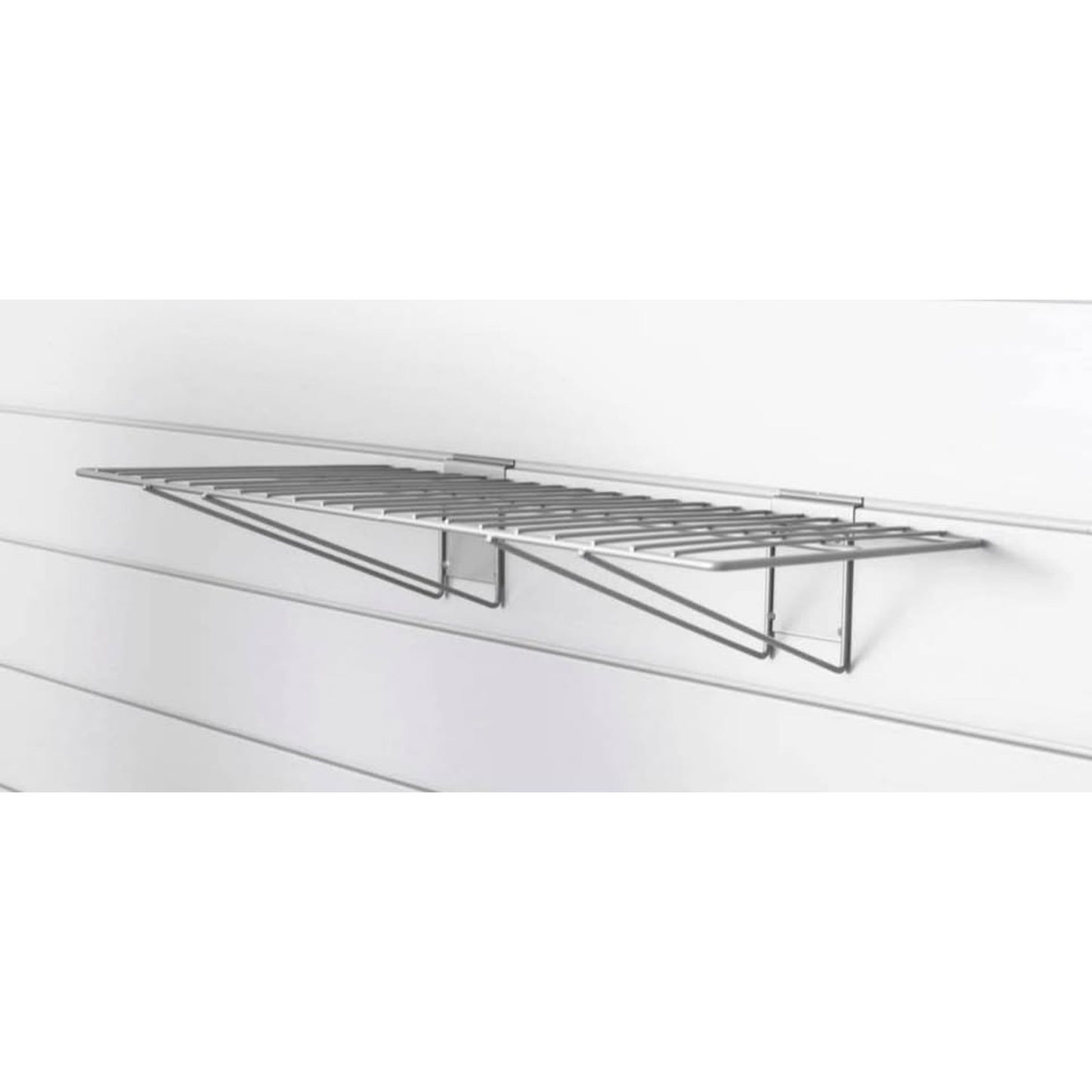 CROWNWALL 24 in. L x 12 in. W Slatwall Steel Wire Bracket Shelf (2-Pack)
