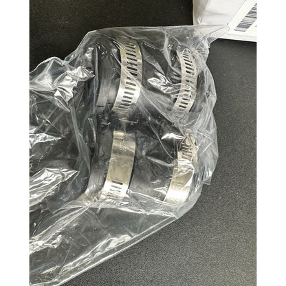 Pangda 2 Pcs Flexible TPE Coupling with Stainless Steel Clamps for Plastic an