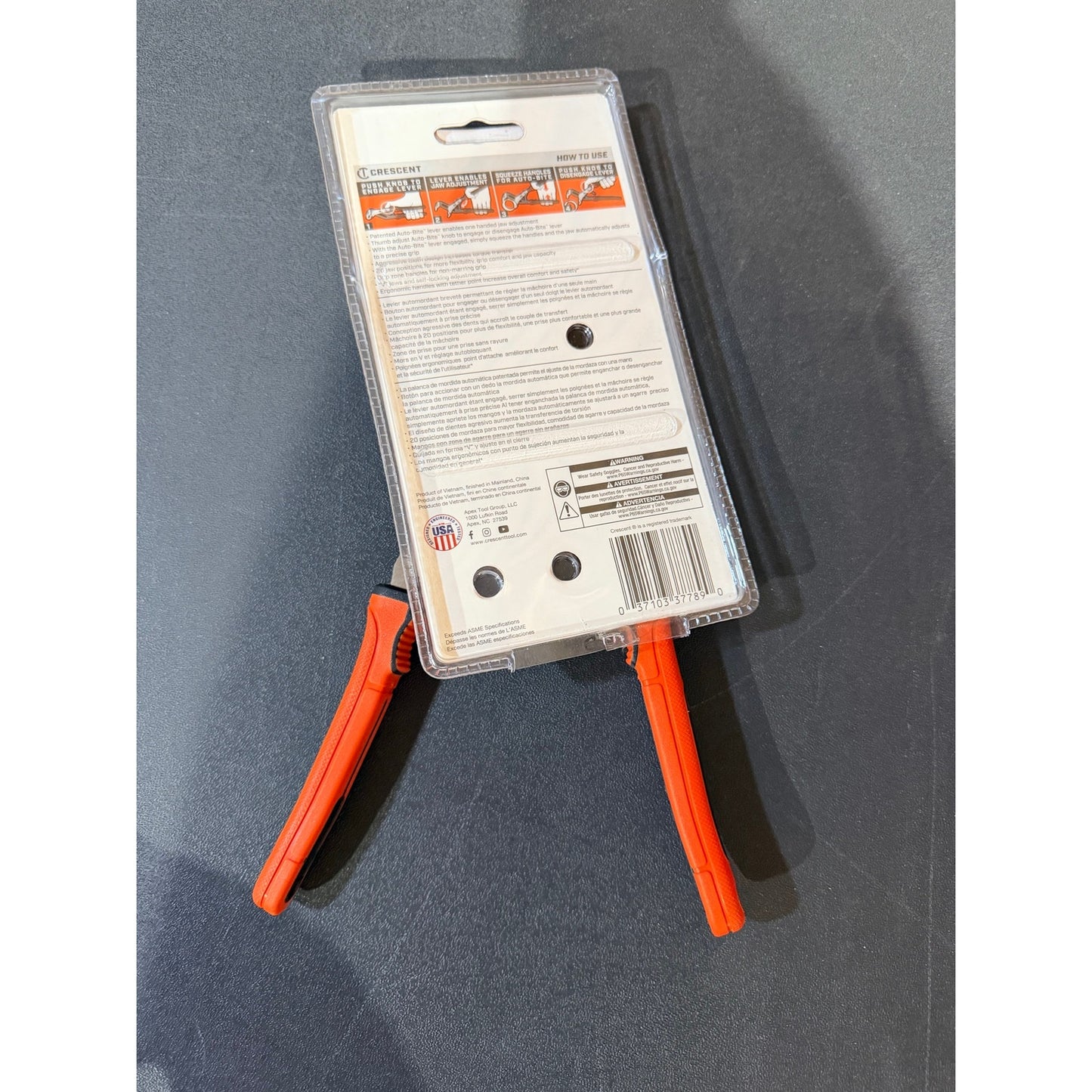 Crescent 8 in Auto-Bite Tongue Groove Pliers Open Box New