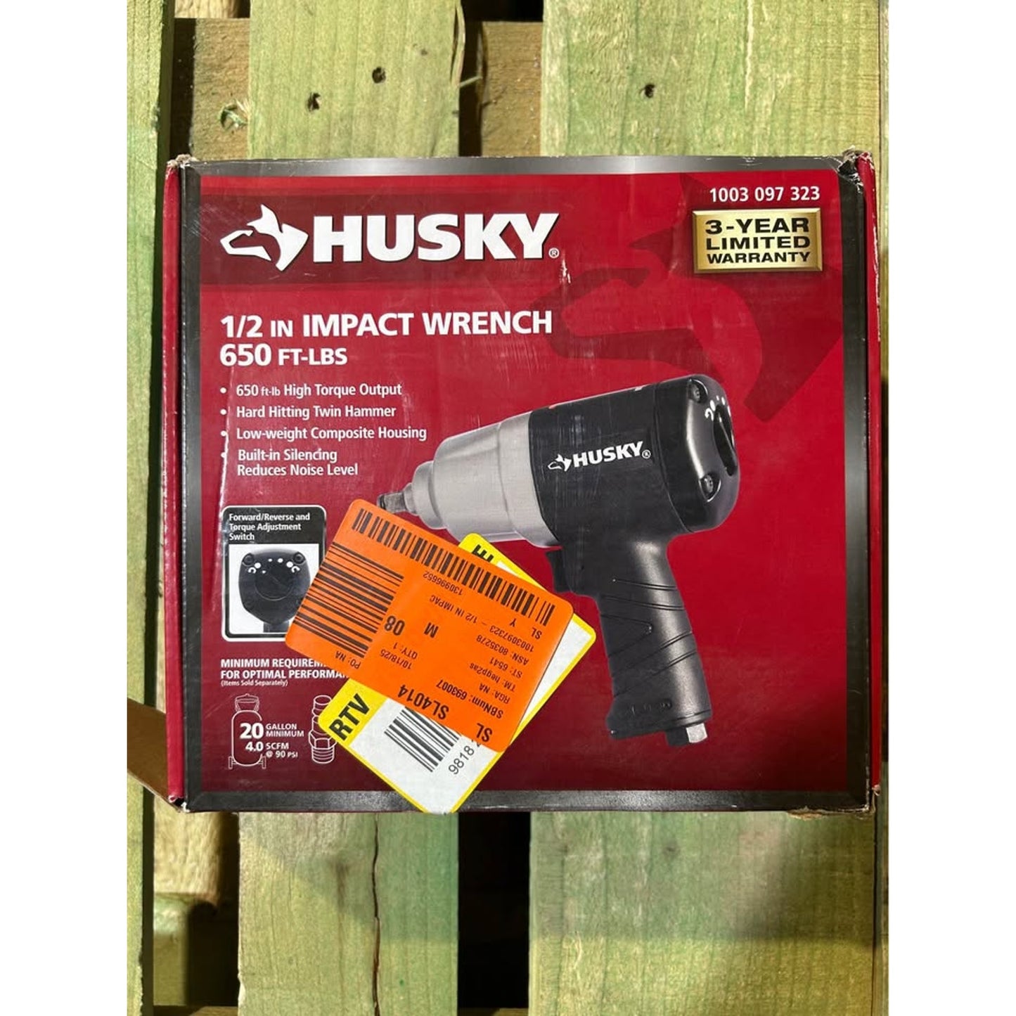 Husky
650 ft./lbs. 1/2 in. Air Impact Wrench