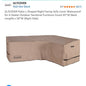 ULTCOVER L-Shaped Right Facing Patio Sofa Cover Beige Waterproof