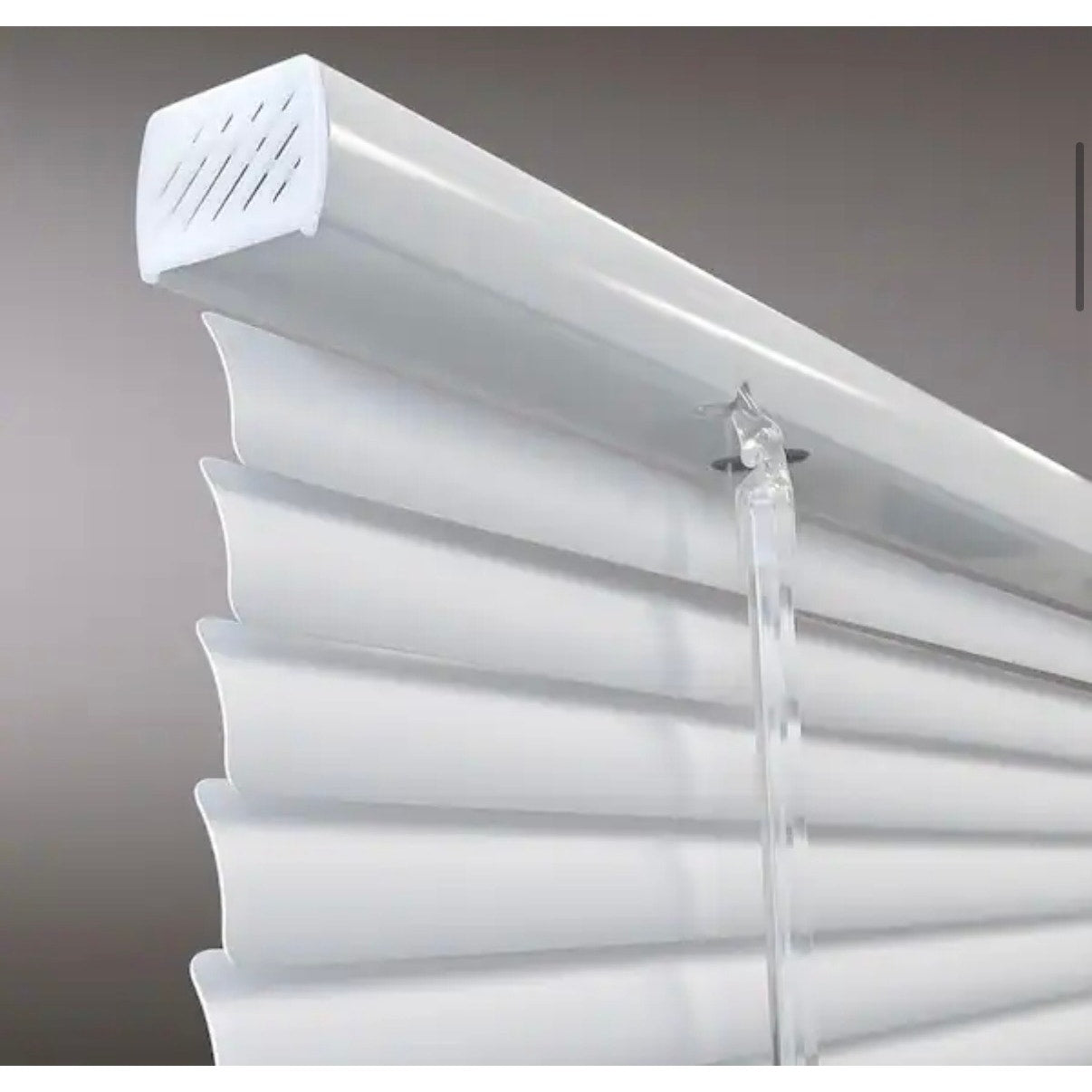 65 x 72 White Cordless Room Darkening Vinyl Mini Blinds New 1 in Slats