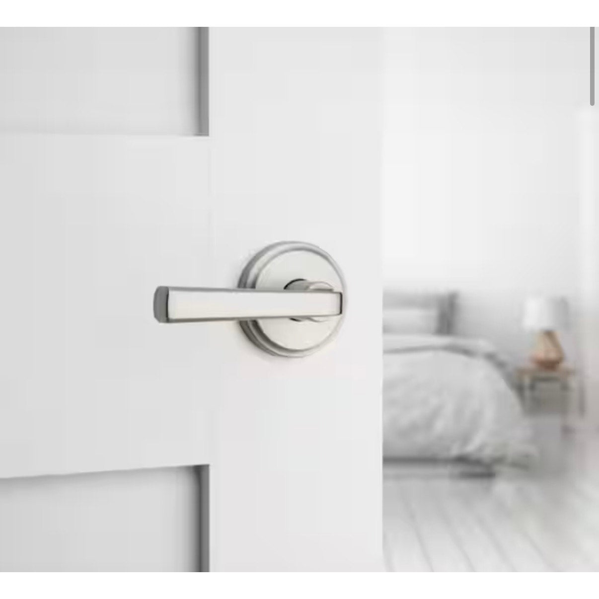 Kwikset Trafford Privacy Door Handle Satin Nickel New