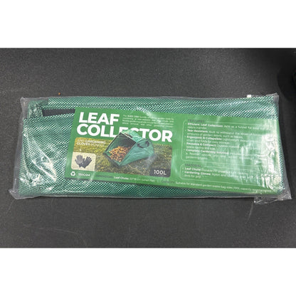 Shed Gem Leaf Collector Bag & Gardening Gloves 100L Durable Green Polypropylene