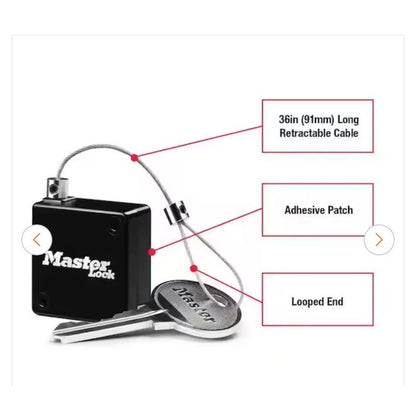 Master Lock Resettable Combination Code Lock Box Bundle With Tether