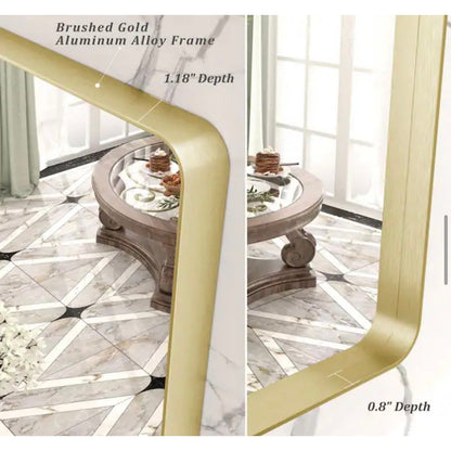 Apmir 20 x 28 Brushed Gold Bathroom Vanity Mirror Wall Mirror New