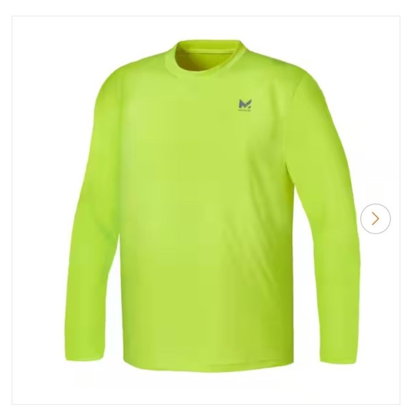 Mission Hi-Vis Yellow Cooling Long Sleeve Lightweight Shirt L