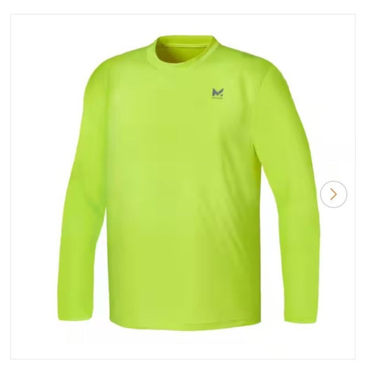 Mission Hi-Vis Yellow Cooling Long Sleeve Lightweight Shirt L