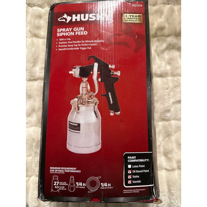 Husky Siphon Feed Spray Gun 1000cc Stainless Needles Trigger
