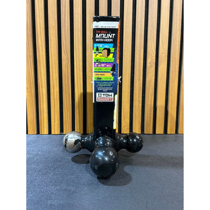 TowSmart Up to 14,000 lb. 1-7/8 in., 2 in, and 2-5/16 in. Ball Diameters Tri-Ball Mount With Hook