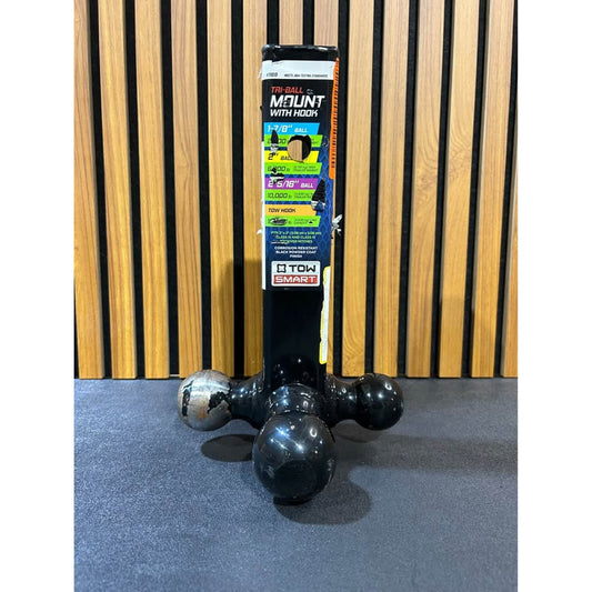 TowSmart Up to 14,000 lb. 1-7/8 in., 2 in, and 2-5/16 in. Ball Diameters Tri-Ball Mount With Hook