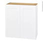 Hampton Bay 27 in. W x 12 in. D x 30 in. H Ready to Assemble Plywood Shaker Wall Kitchen Cabinet
