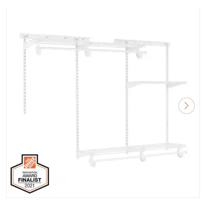 Everbilt 4 ft to 6 ft Regular Duty Closet Organizer Kit New Adjustable Closet System
