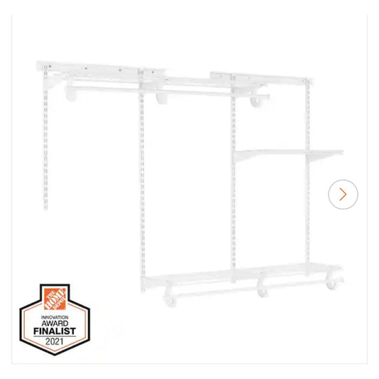 Everbilt 4 ft to 6 ft Regular Duty Closet Organizer Kit New Adjustable Closet System