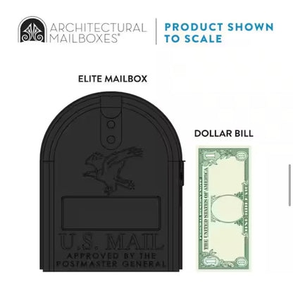 Architectural Mailboxes Elite Black Medium Mailbox Open Box