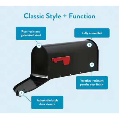 Architectural Mailboxes Elite Black Medium Mailbox Open Box