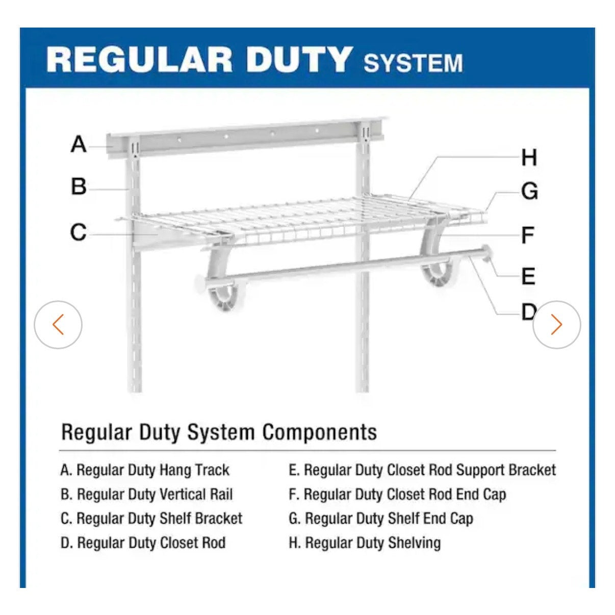 Everbilt 4 ft to 6 ft Regular Duty Closet Organizer Kit New Adjustable Closet System