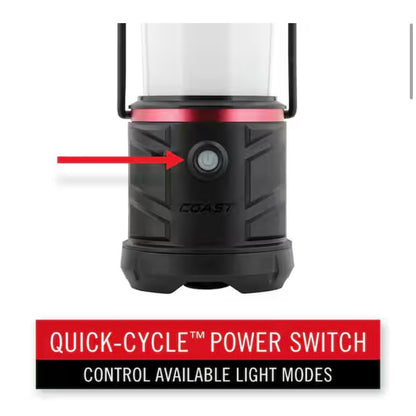 Coast EAL26 1250 Lumen Dual Power Camping Lantern Flashlight 30830 New Emergency Light
